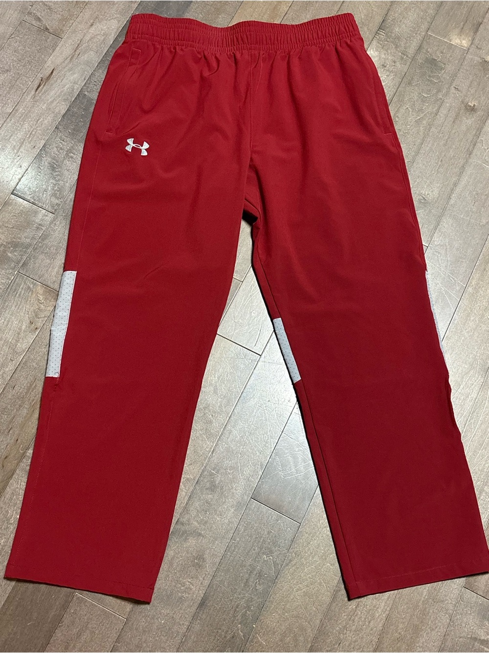 Under Armour UA Tech Squad Track Pants Mens L Maroon Burgundy HeatGear NWOT